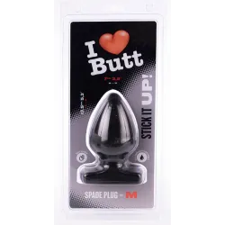 I Love Butt Plug Spade M I Love Butt 11 x 6.7 cm Noir